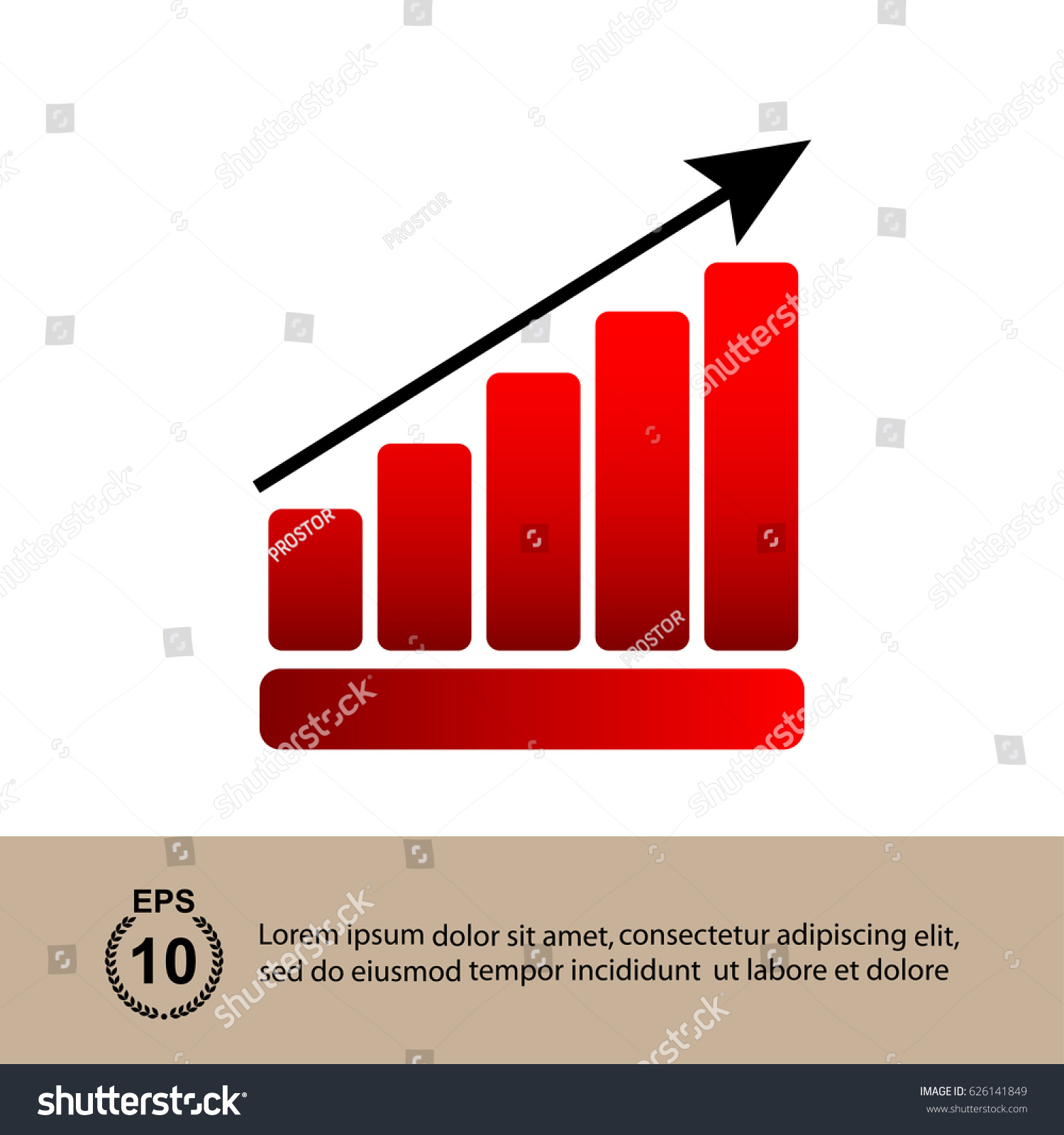 Increase Chart Stock Vector (Royalty Free) 626141849 | Shutterstock