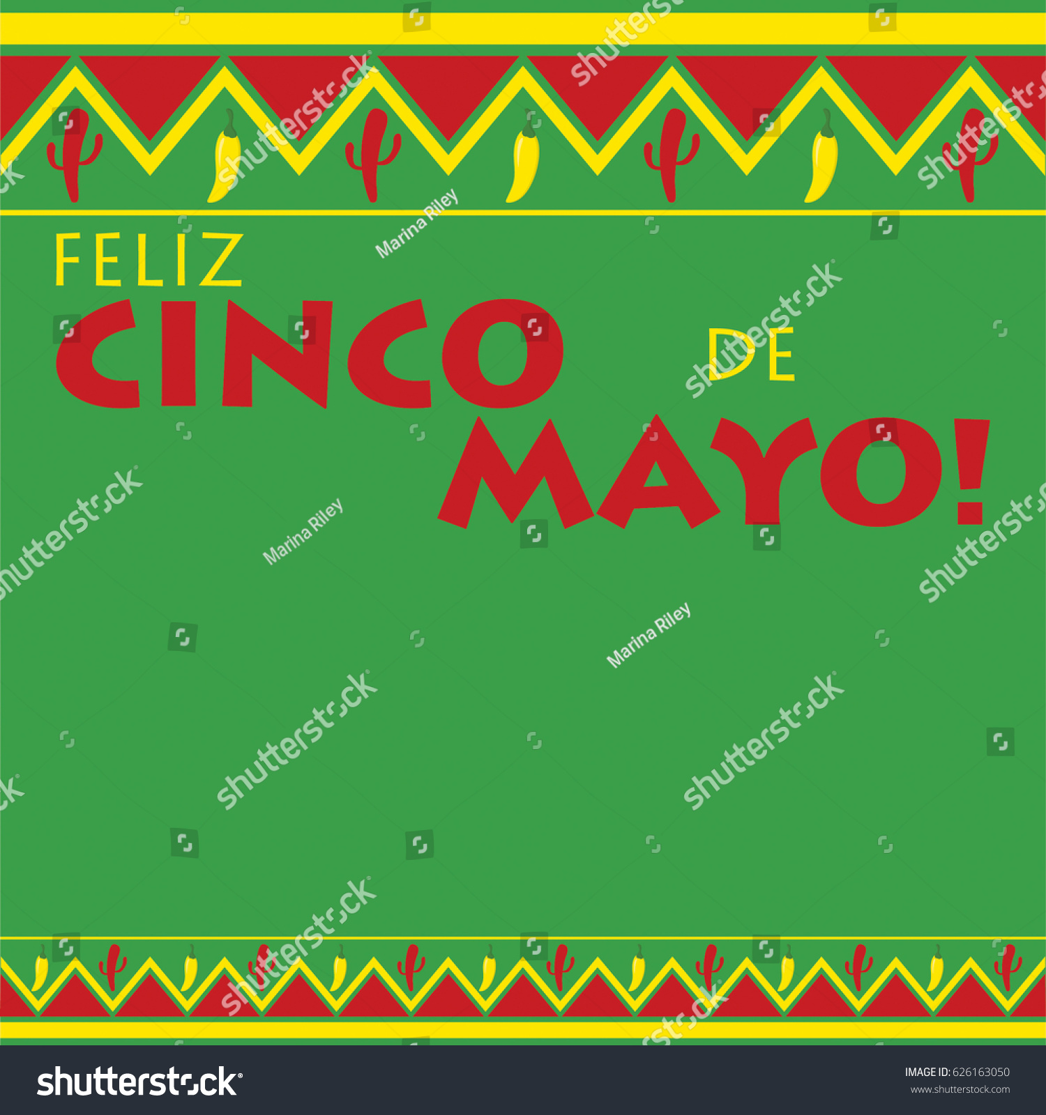 Mexican Pattern Cinco De Mayo Card Stock Vector (royalty Free 