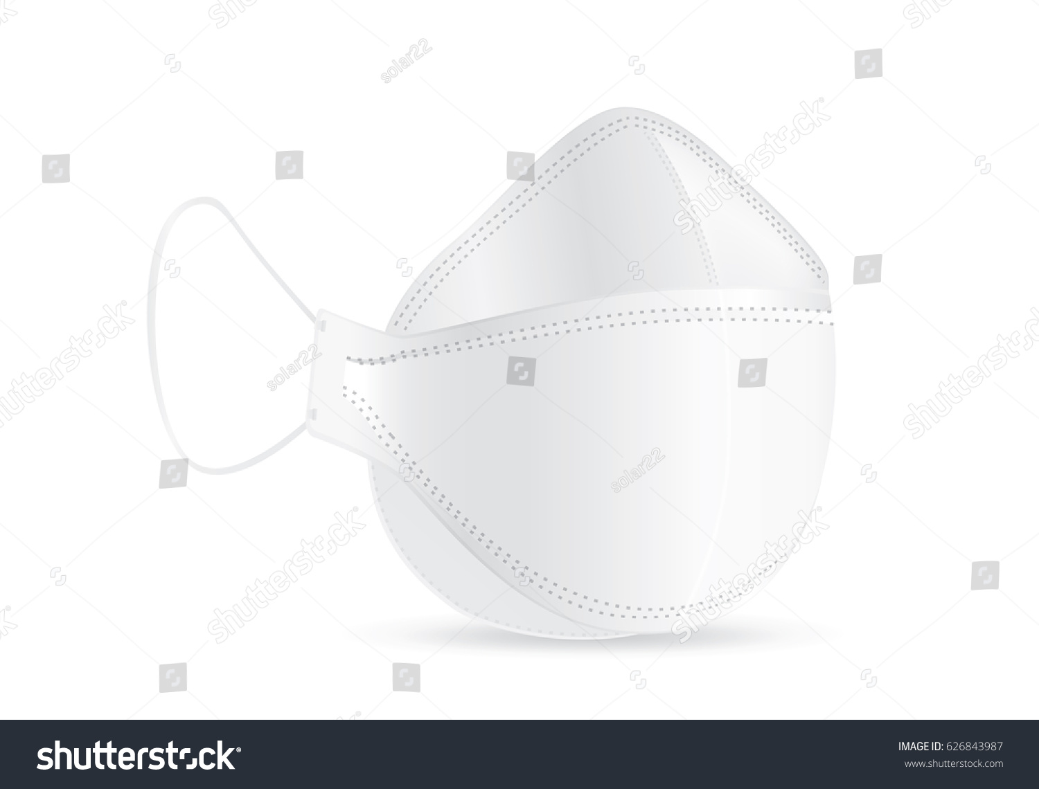 Vector Dust Mask Isolated On White Stock Vector (Royalty Free ...