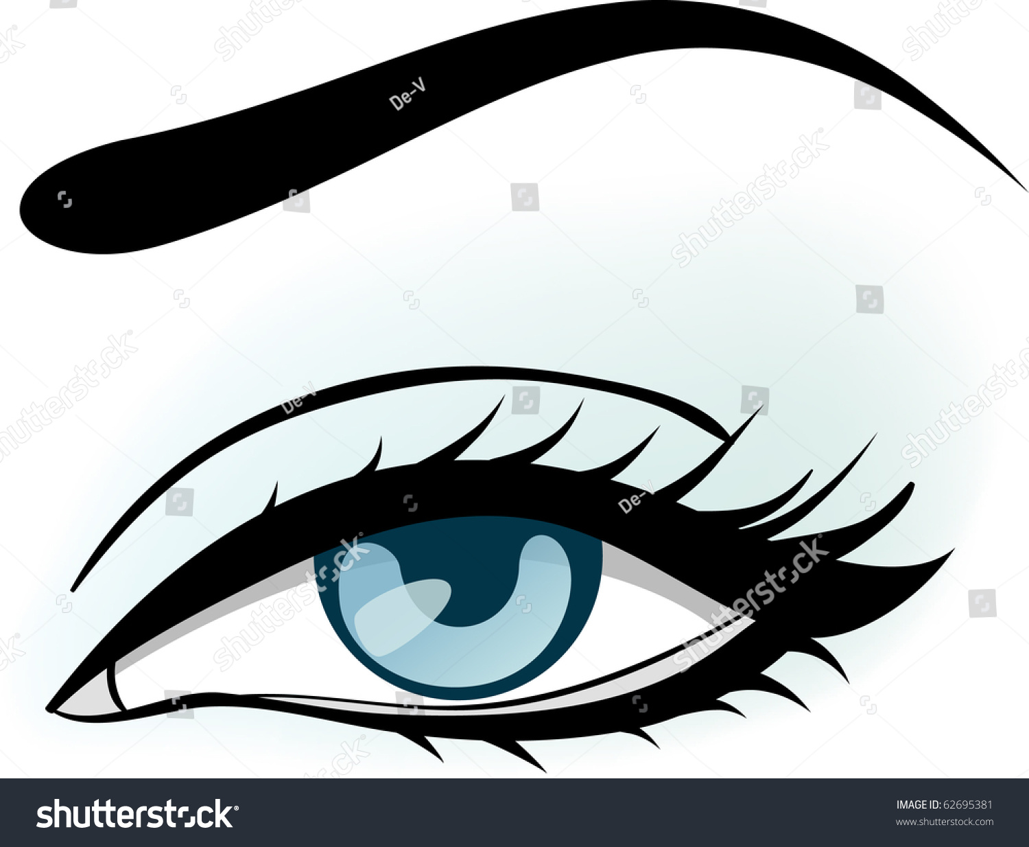 Woman Blue Eye Illustration Stock Vector Royalty Free 62695381 Shutterstock 6132