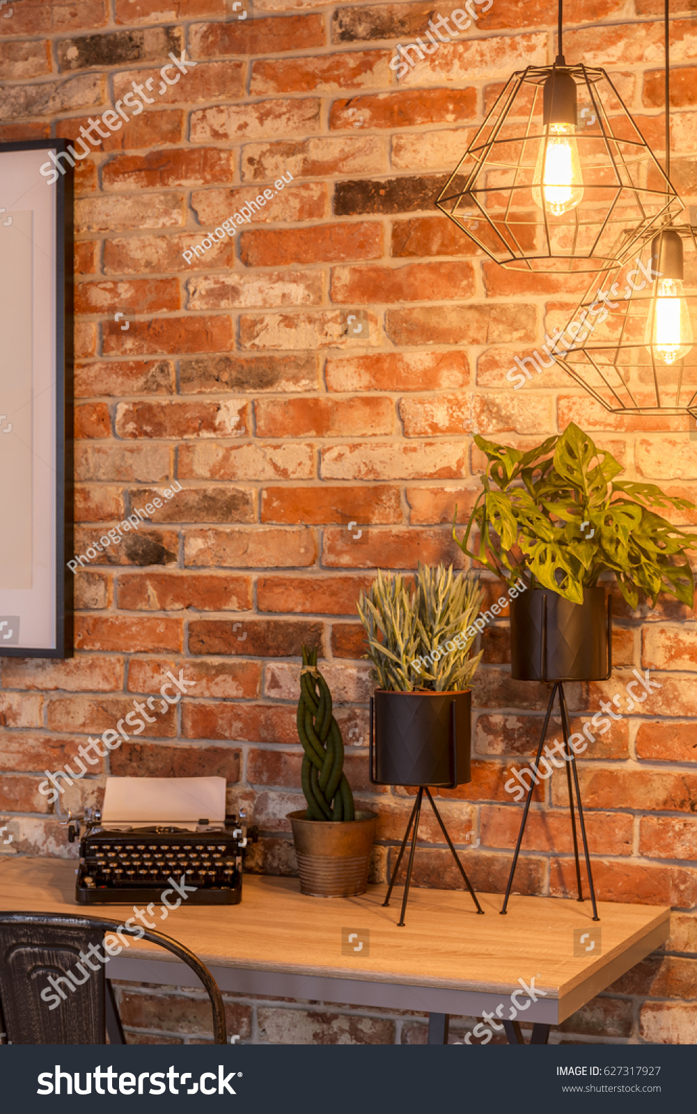 brick desk chair