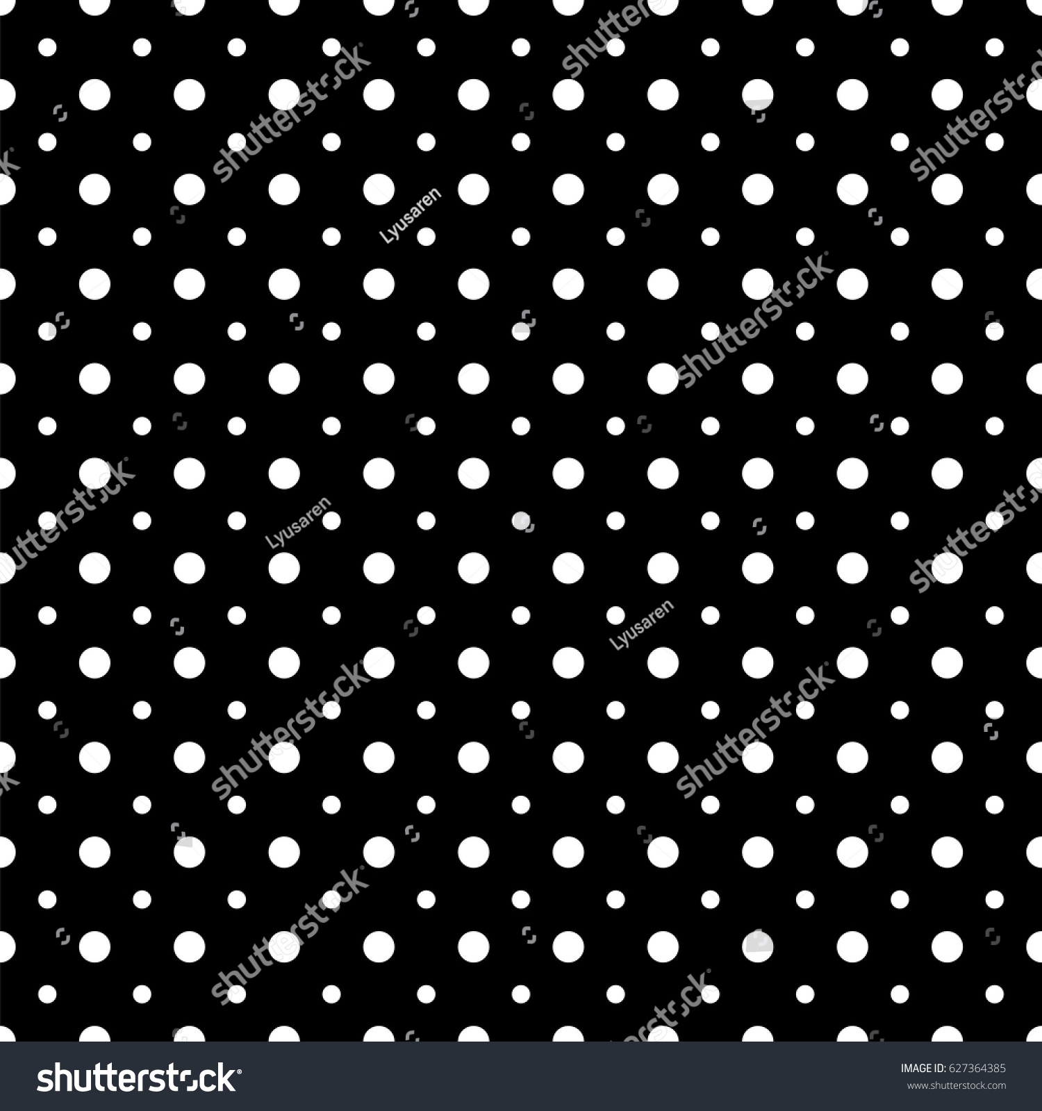 Big Small Dots Vector Seamless Pattern Stock Vector (royalty Free 