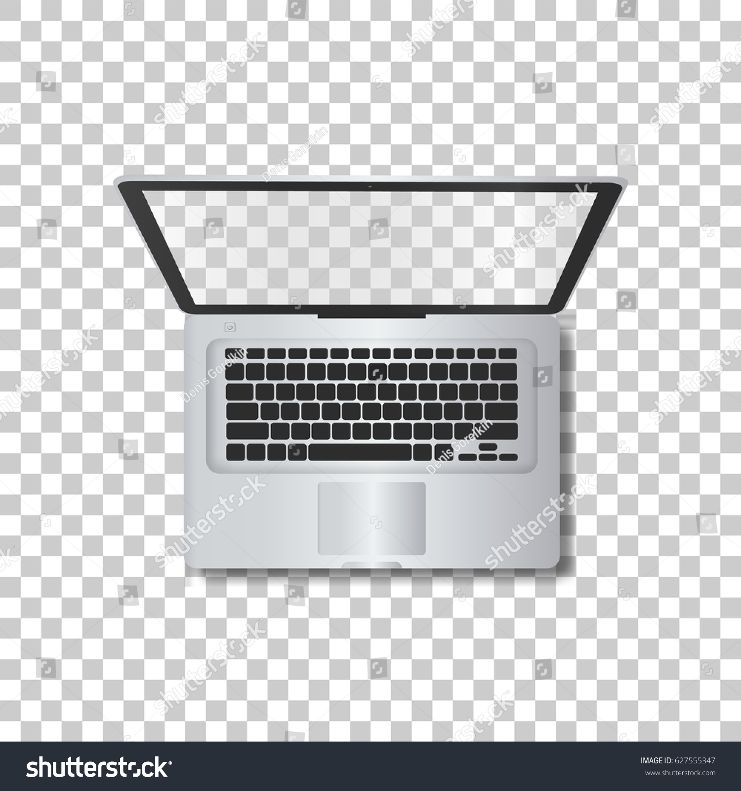 Laptop Without Screen On Transparent Background Stock Vector (Royalty