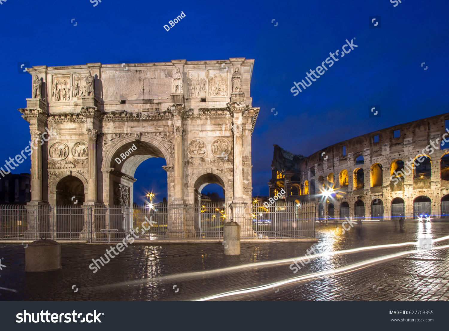 Свод рим. Колизей и арка Константина. Колизей и Триумфальная арка Италия. Вид на Колизей и арку 1743. Картина арка ночь Рим.
