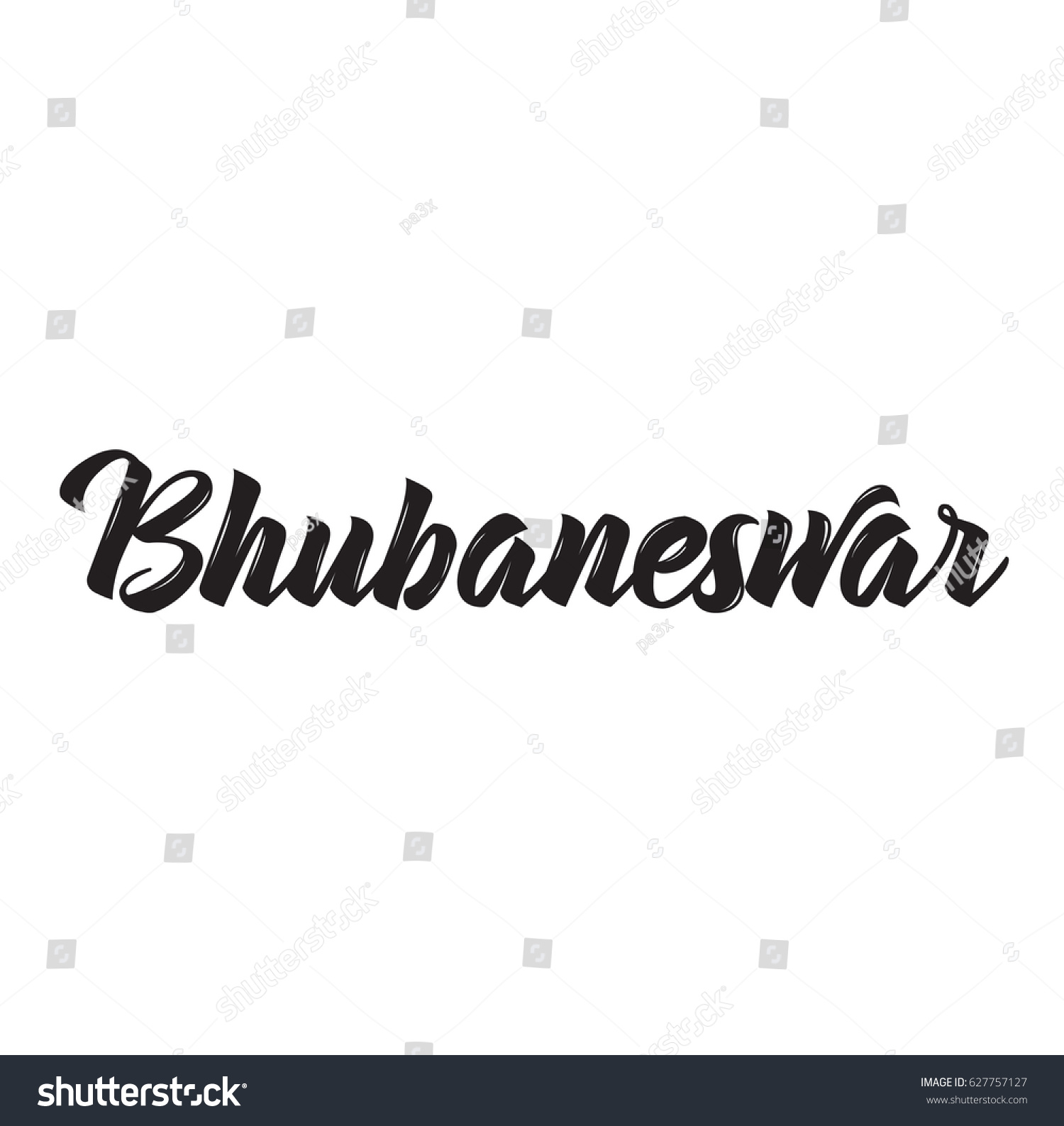 Bhubaneswar Text Design Vector Calligraphy Typography Stock Vector ...