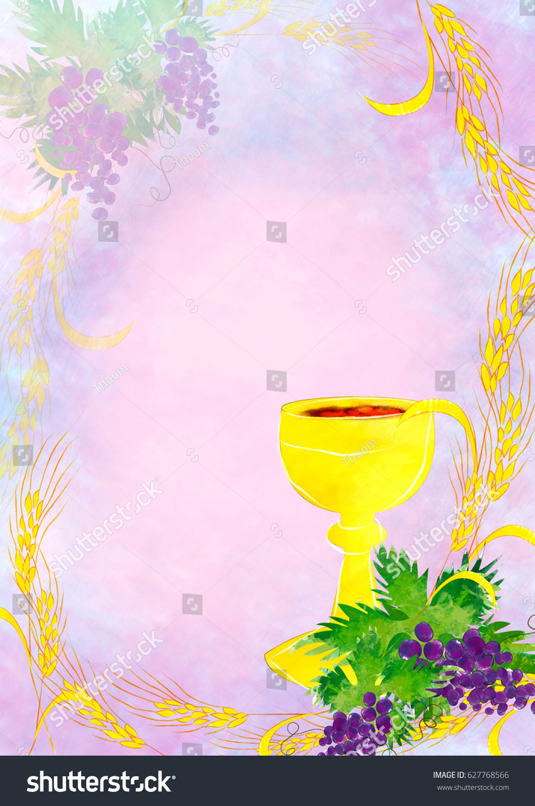 Eucharist First Communion Abstract Artistic Digital Stock Illustration ...