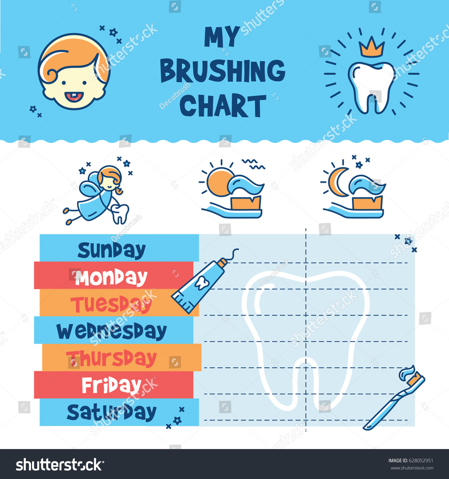 635 Outline kids brushing teeth Images, Stock Photos & Vectors ...