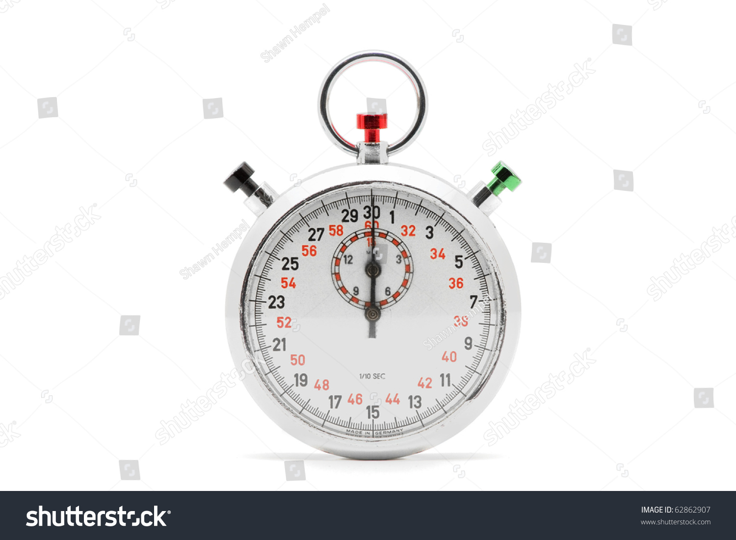 Chrome Stopwatch Start Position Over White Stock Photo 62862907 Shutterstock