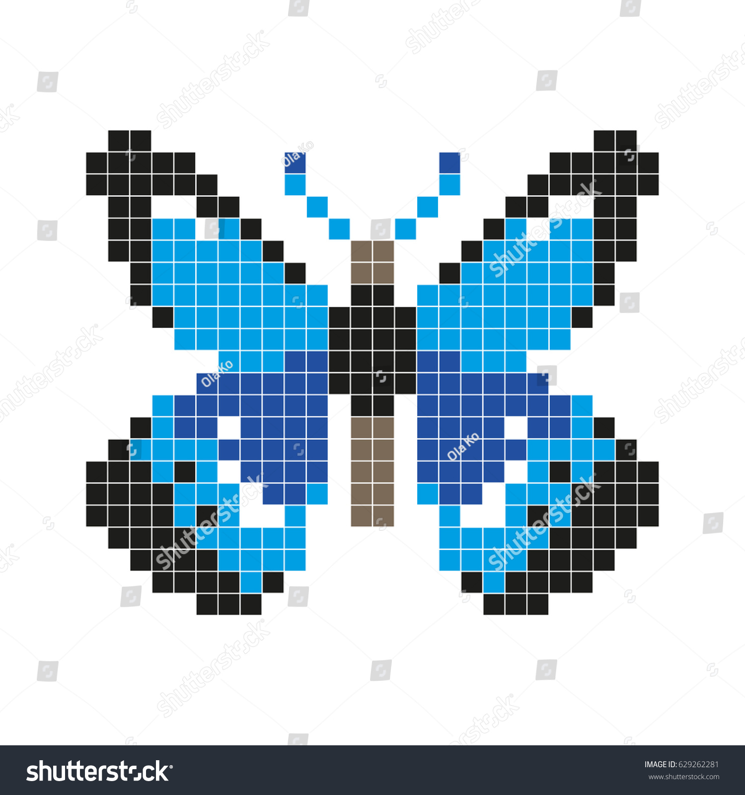 Бабочка из пикселей