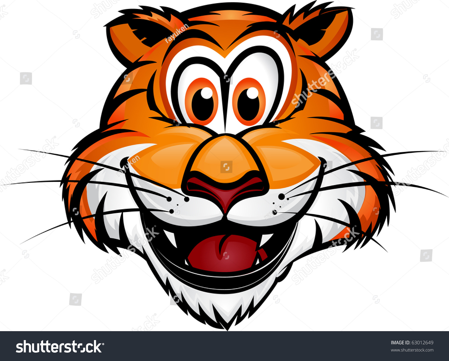 Голова тигра мультяшная