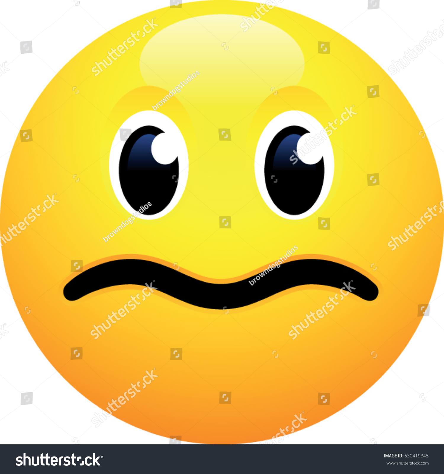 Bewildered Face Emoji Stock Vector (Royalty Free) 630419345 | Shutterstock