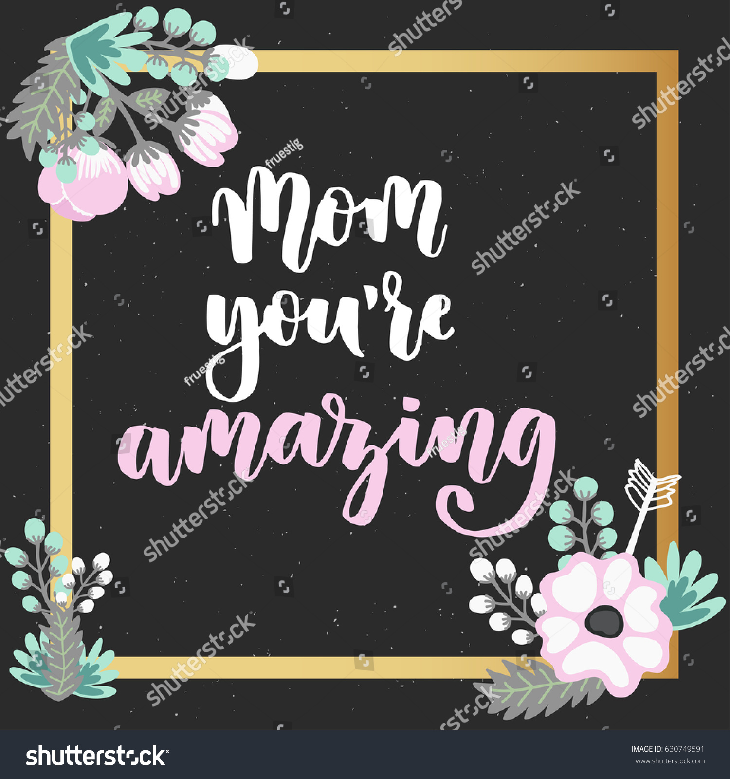 Mothers Day Lettering Overlays Vector Calligraphy Stock Vector Royalty Free 630749591