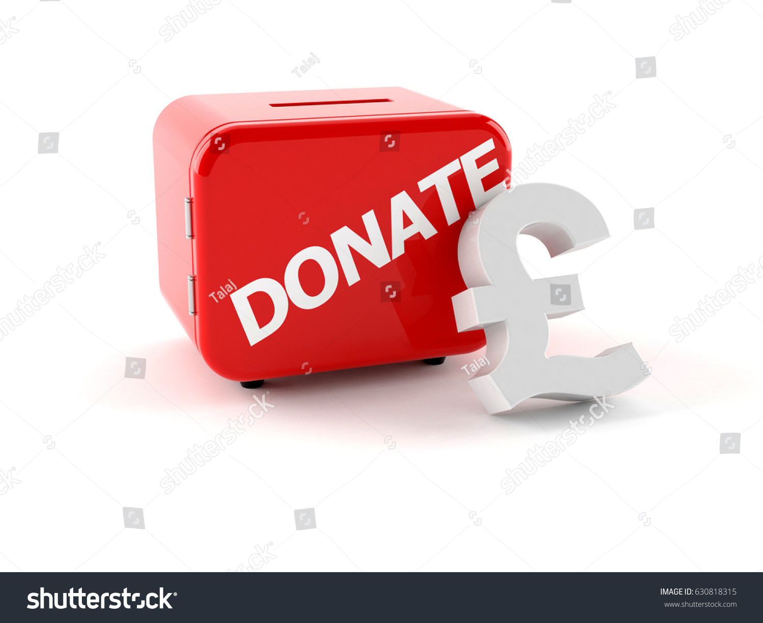 Donation Box Concept 3d Illustration Stock Illustration 630818315