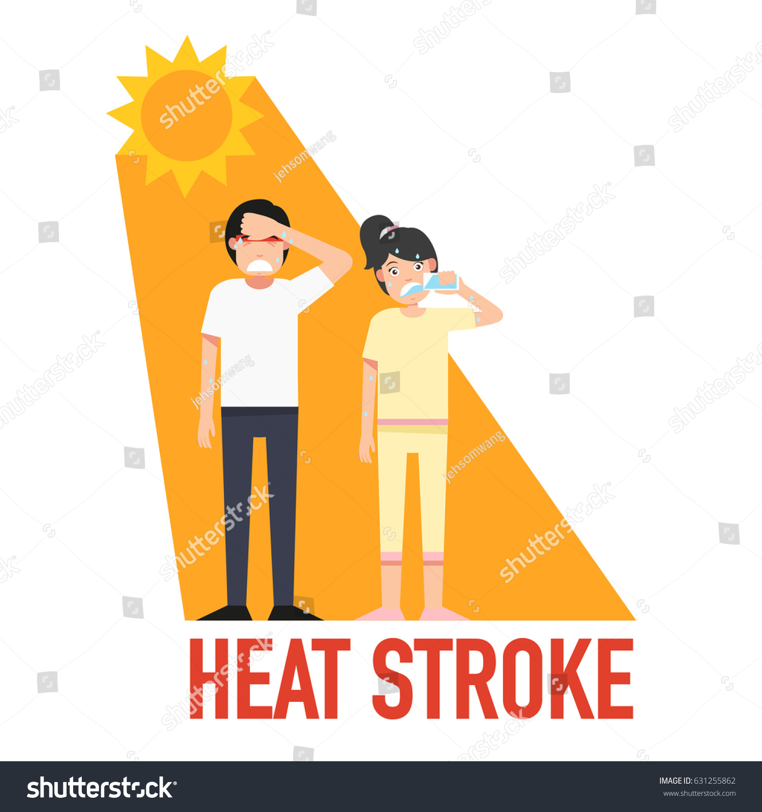 Heat Strokevector Illustration Stock Vector Royalty Free 631255862 Shutterstock 