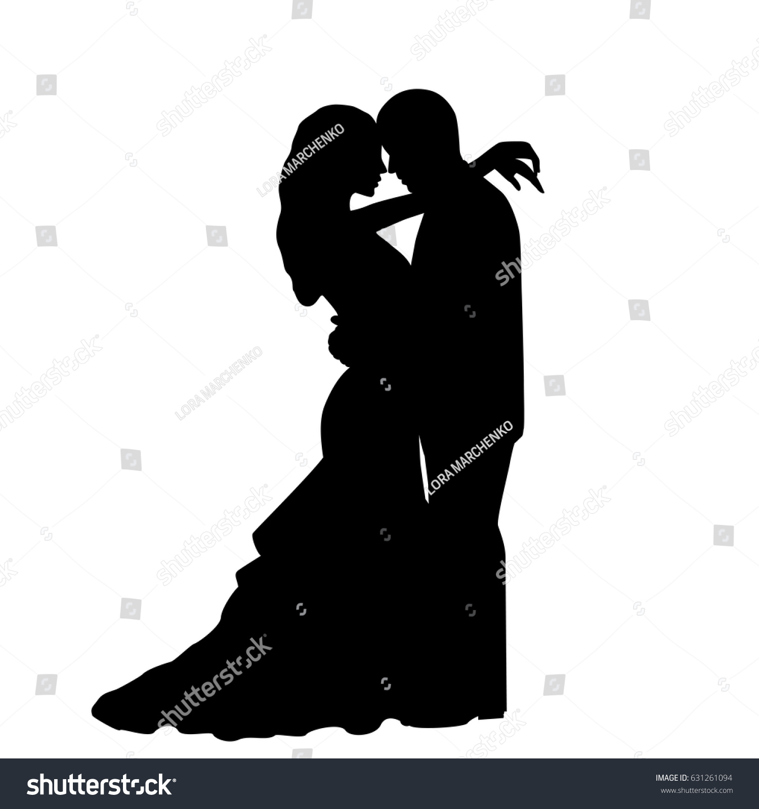 Bride Groom Black Silhouette Bride Groom Stock Vector (Royalty Free ...