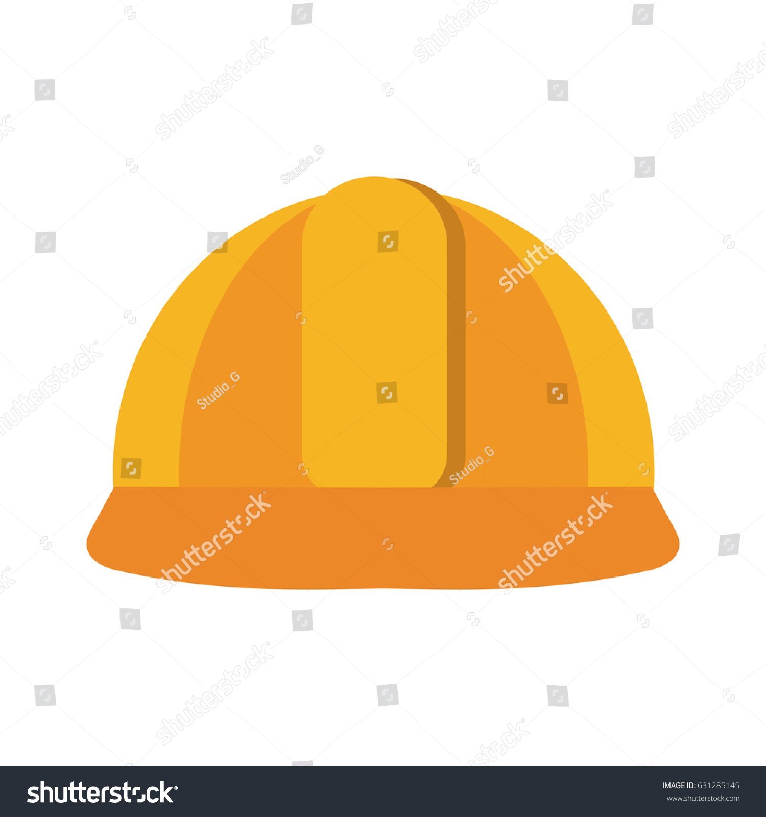 Construction Helmet Isolated Icon Stock Vector (Royalty Free) 631285145 ...