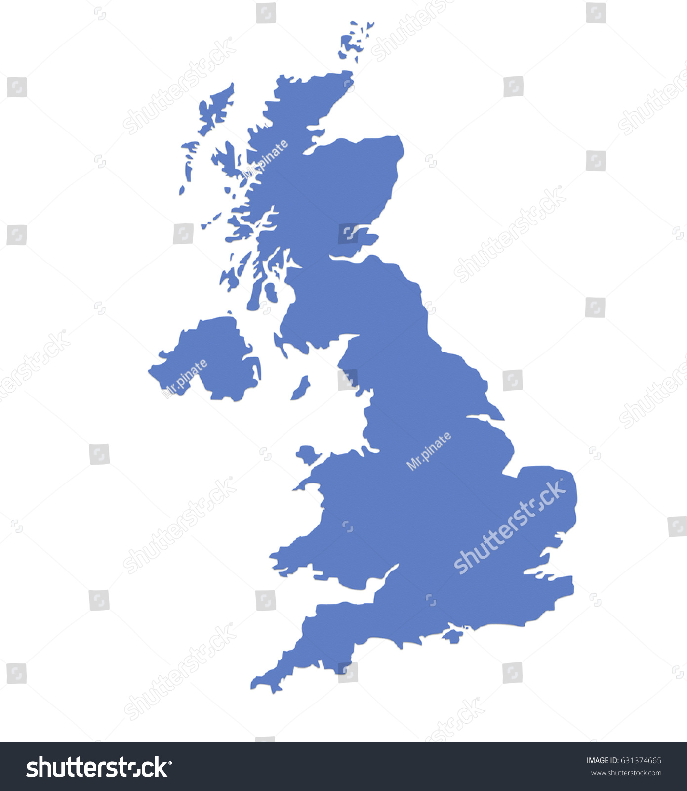 Uk Map Stock Illustration 631374665 | Shutterstock