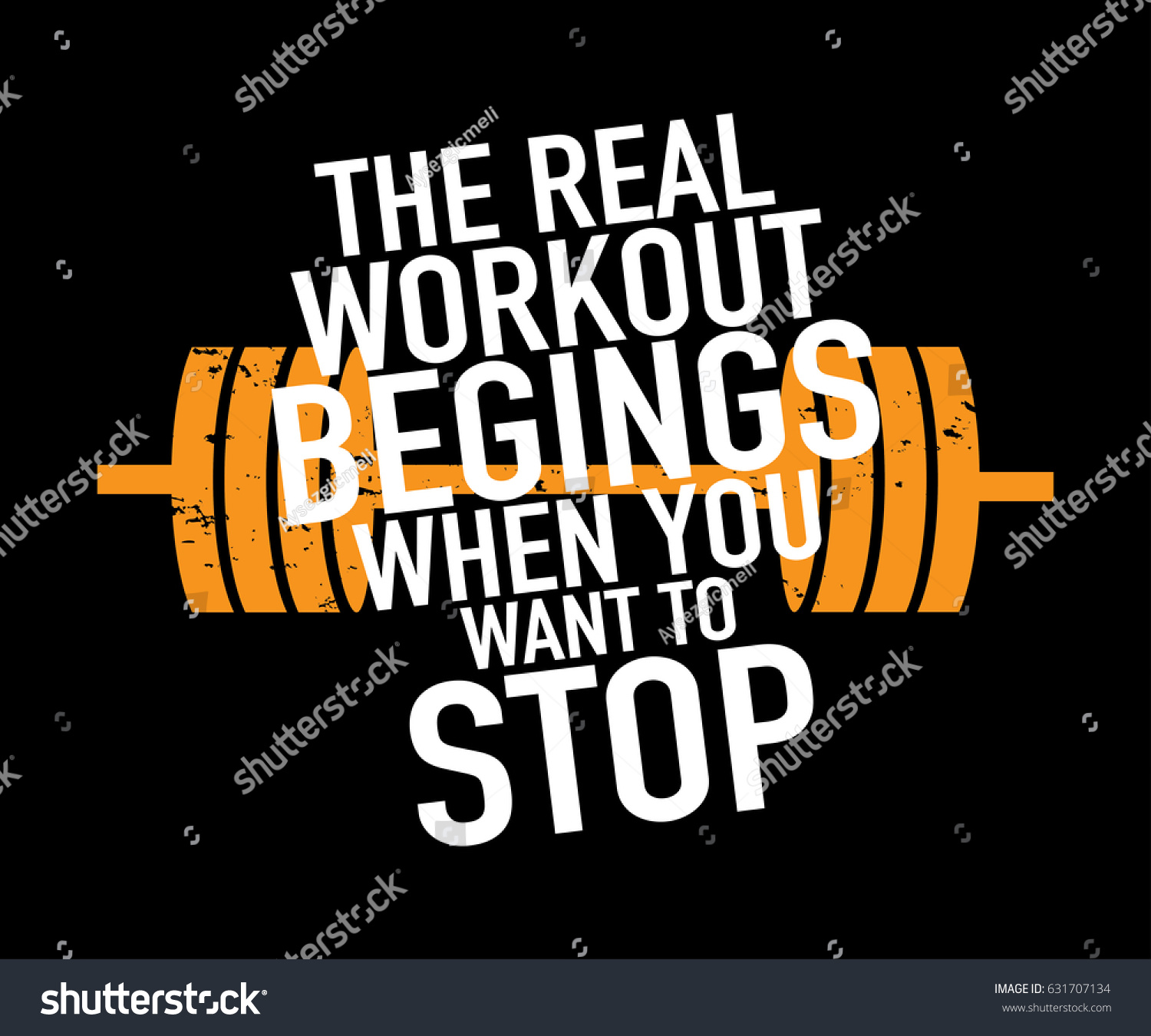 Motivation Concept Motivational Quote About Gym Stock Vector (Royalty ...