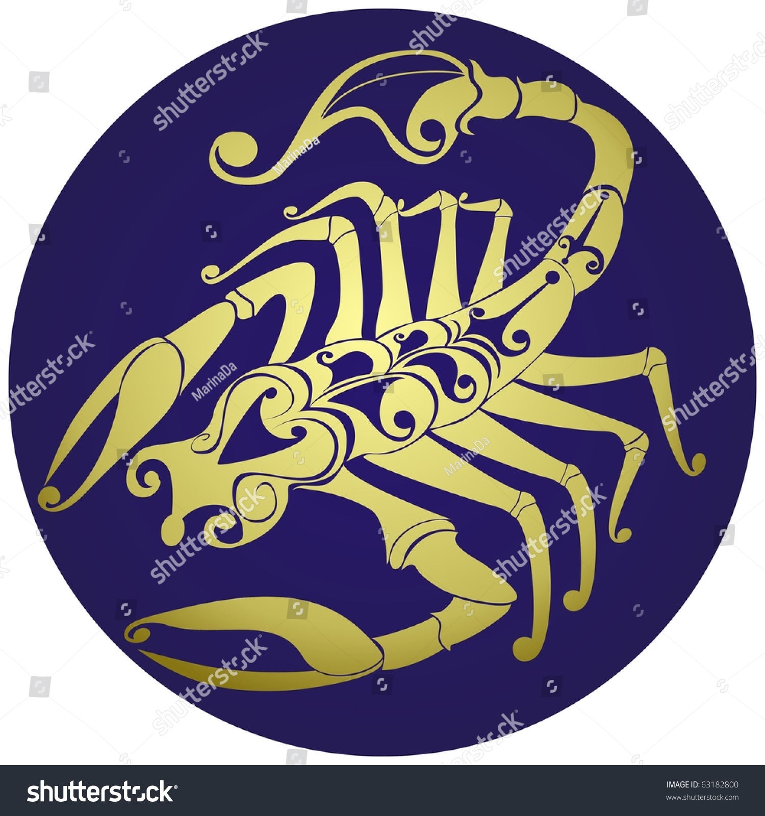 Scorpio Astrology Sign Vector Zodiac Stock Vector (Royalty Free ...