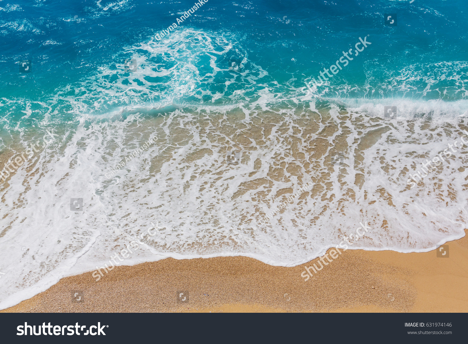 Blue Wave On Beach Blur Background Stock Photo 631974146 | Shutterstock