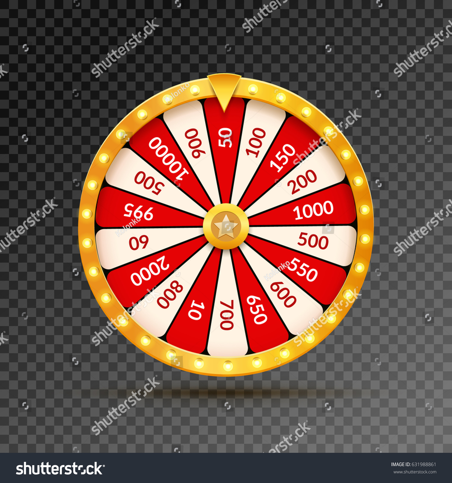 Wheel Fortune Lottery Luck Illustration Casino Stock Vector (Royalty ...