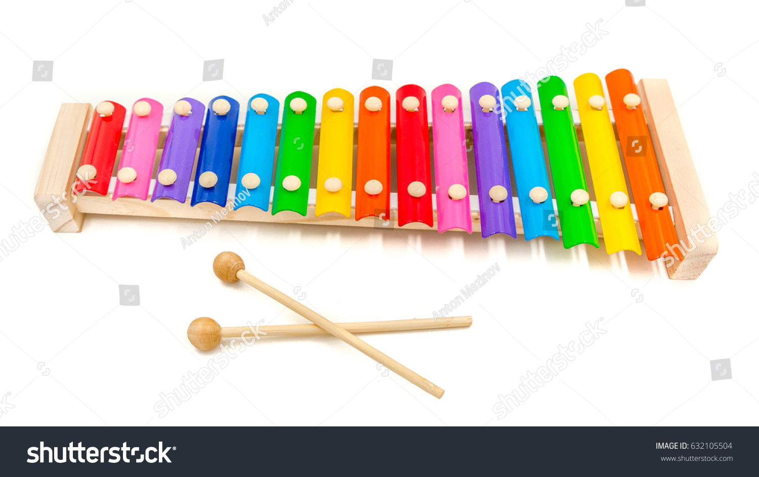 Colorful 15 Tone Toy Xylophone Made Stock Photo 632105504 Shutterstock