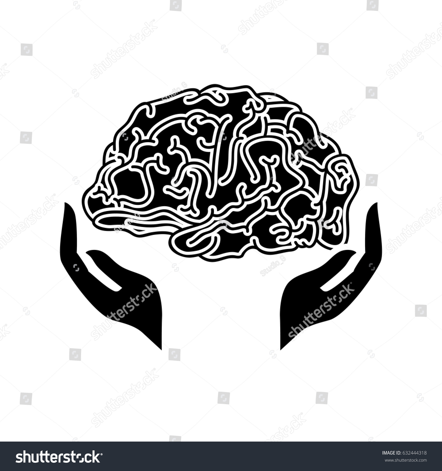 Human Brain Icon Stock Vector Royalty Free Shutterstock