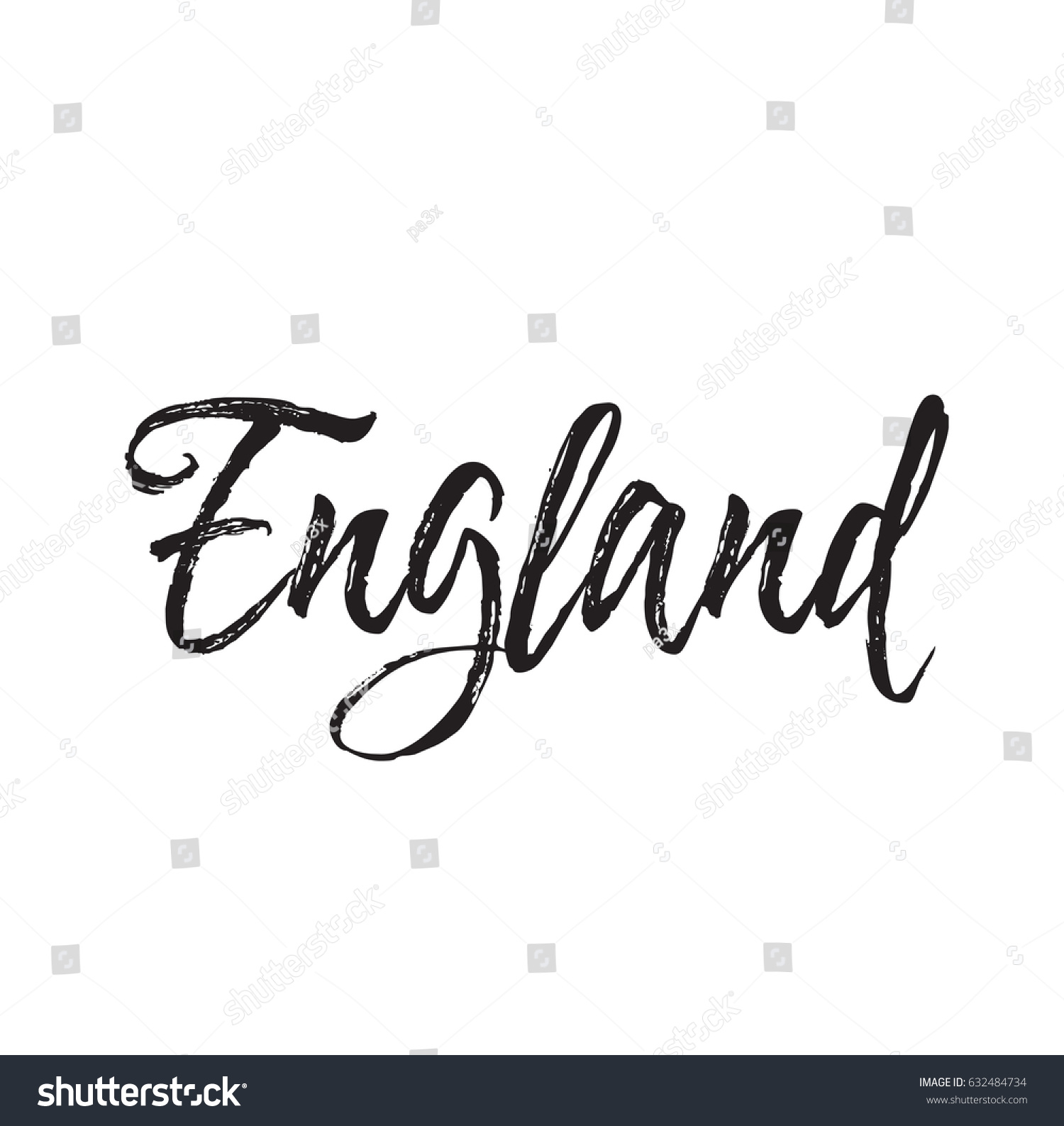 England Text Design Vector Calligraphy Typography Stock Vector (Royalty ...