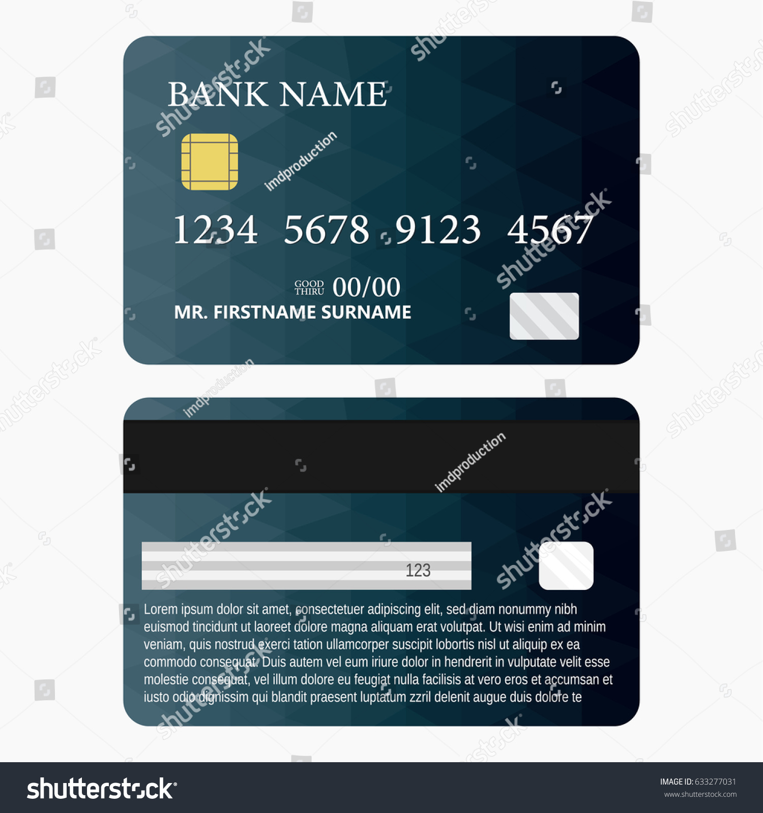 Credit Card Low Poly Stock Vector (Royalty Free) 633277031 | Shutterstock