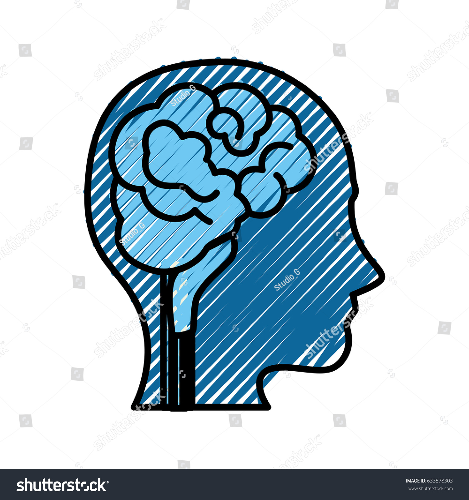 Human Brain Symbol Stock Vector (Royalty Free) 633578303 | Shutterstock