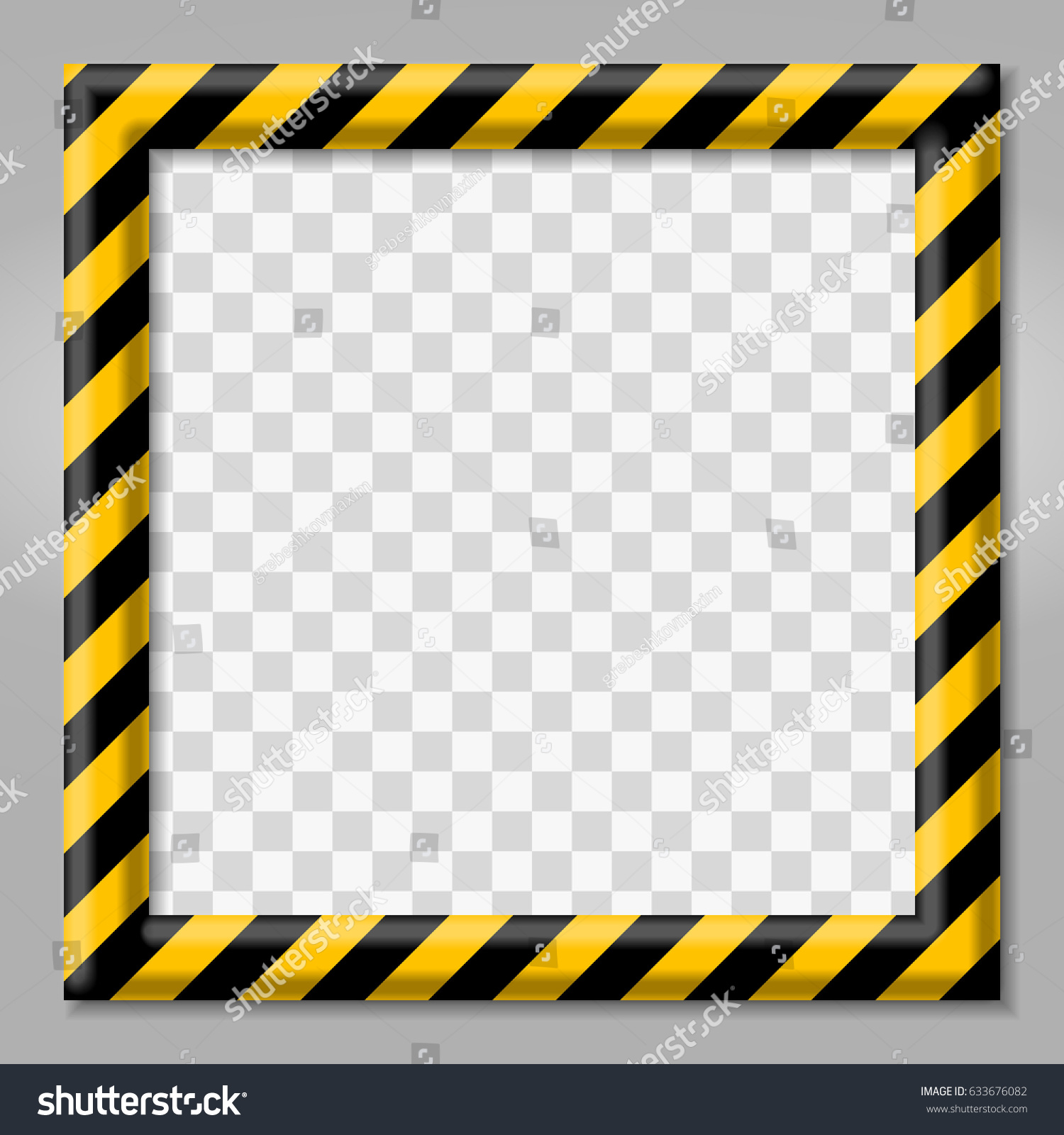 Frame Line Yellow Black Color Caution Stock Vector (royalty Free 