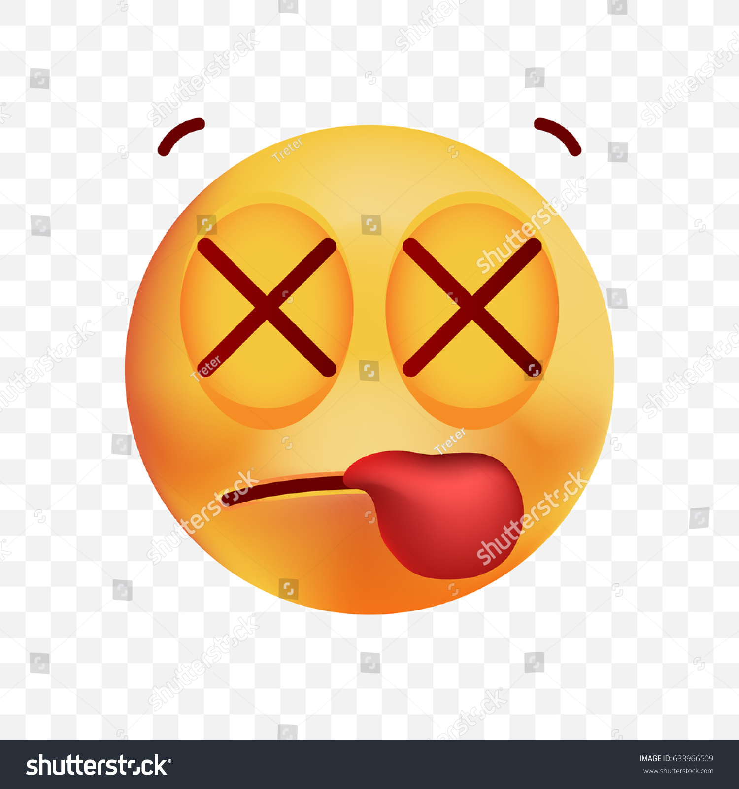 Cute Ko Emoticon On White Background Stock Vector (Royalty Free ...