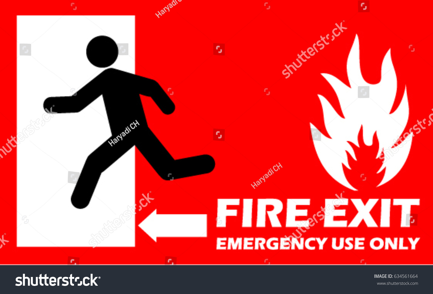 Fire Exit Stock Vector (Royalty Free) 634561664 | Shutterstock