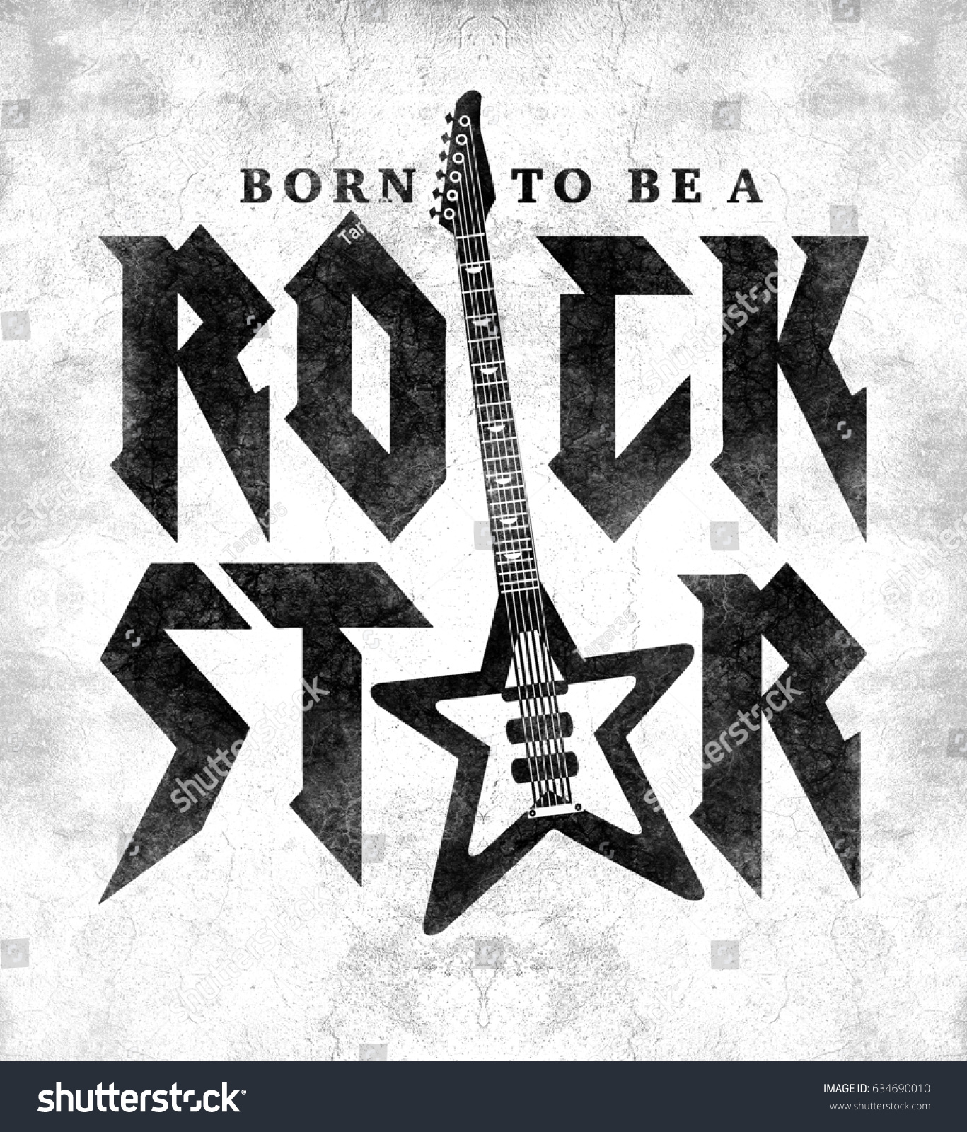 Rock Slogan Graphic Tshirt Stock Illustration 634690010 | Shutterstock
