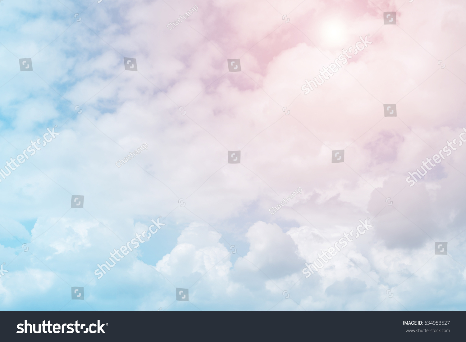 Sun Cloud Background Pastel Color Stock Photo 634953527 | Shutterstock