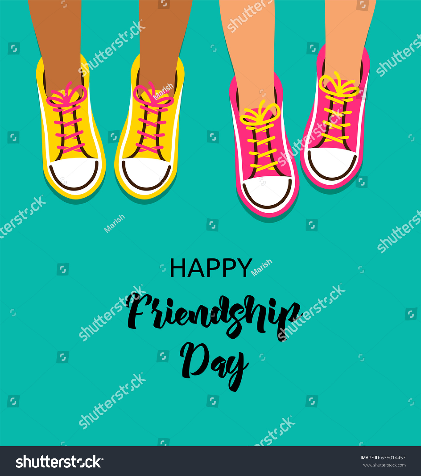 Best Friends Forever Happy Friendship Day Stock Vector Royalty Free