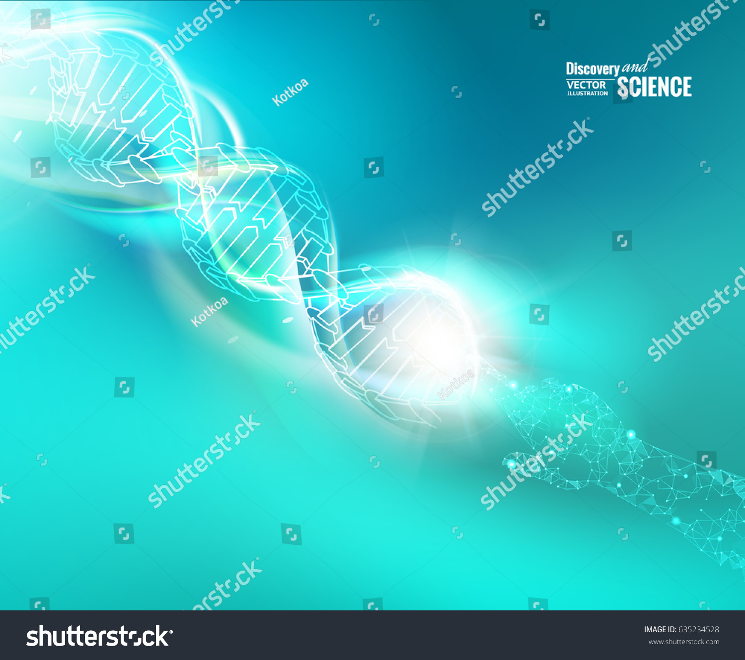 Science Concept Image Human Hand Touching Stock Vector (Royalty Free ...