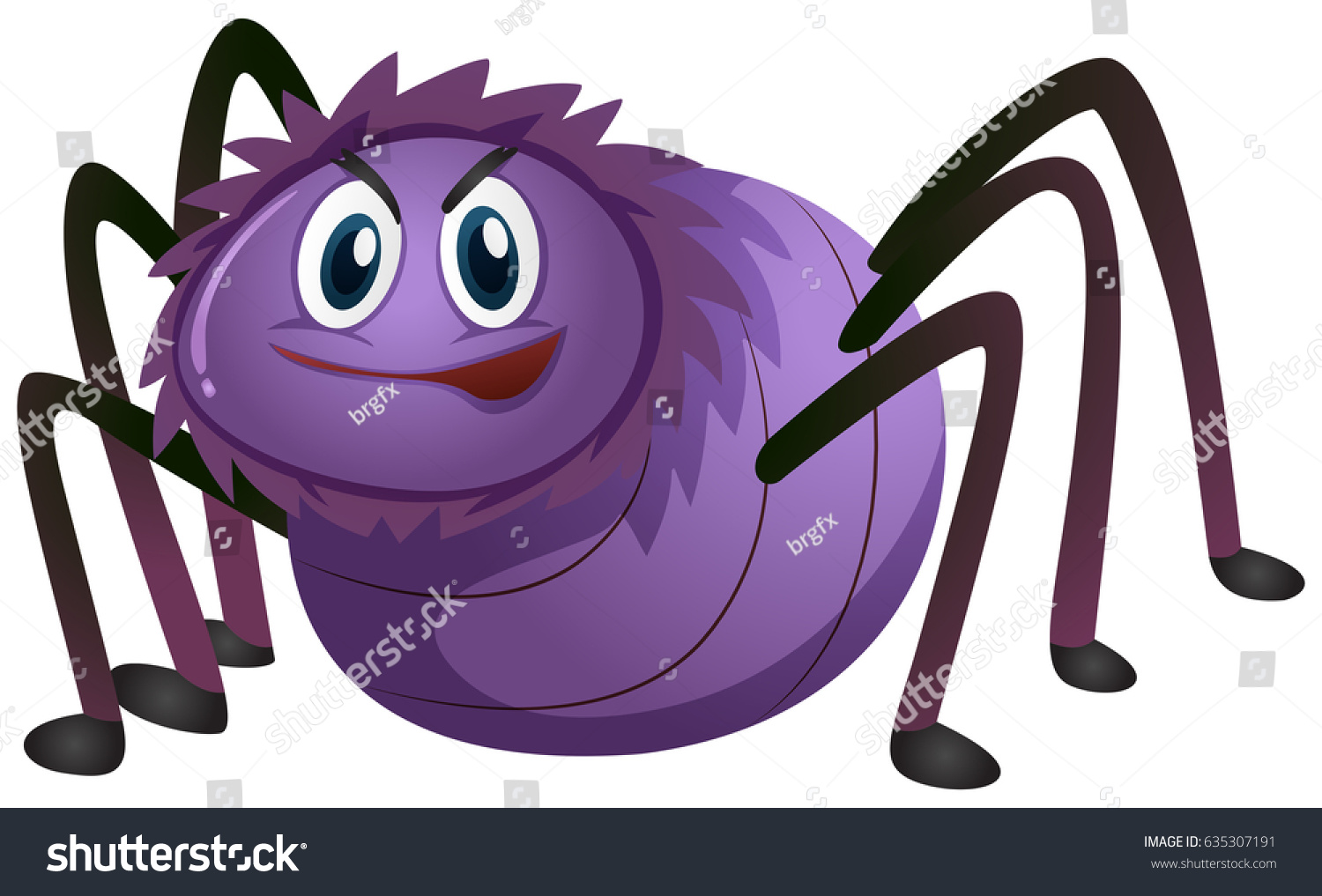 Spider Purple Color Illustration Stock Vector (Royalty Free) 635307191 ...