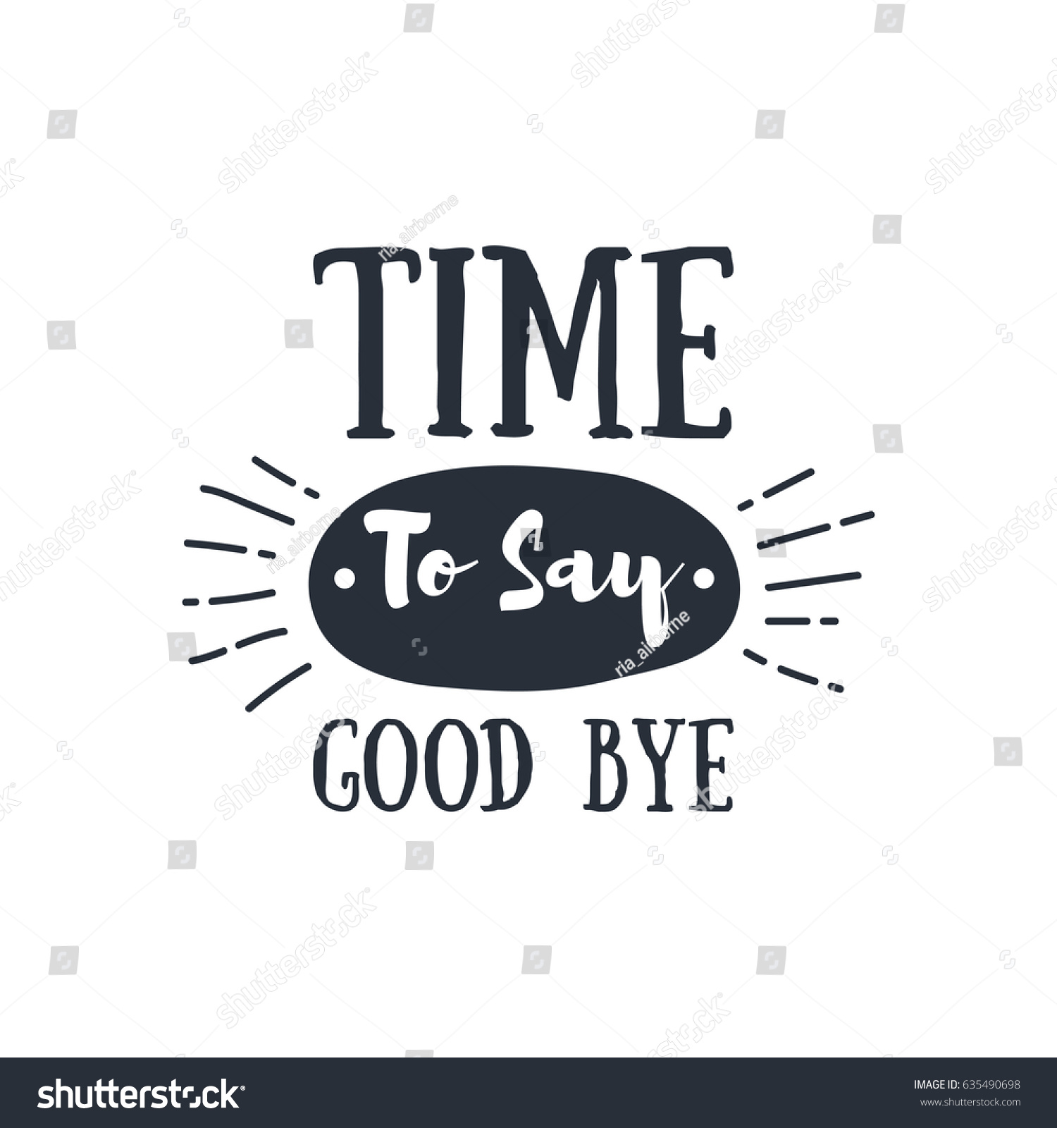 Farewell Poster Hipster Style Stock Vector (Royalty Free) 635490698 ...