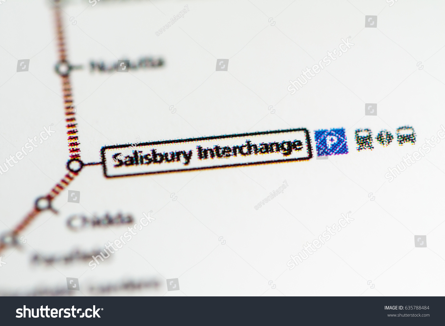 Salisbury Interchange Station Adelaide Metro Map Stock Photo 635788484