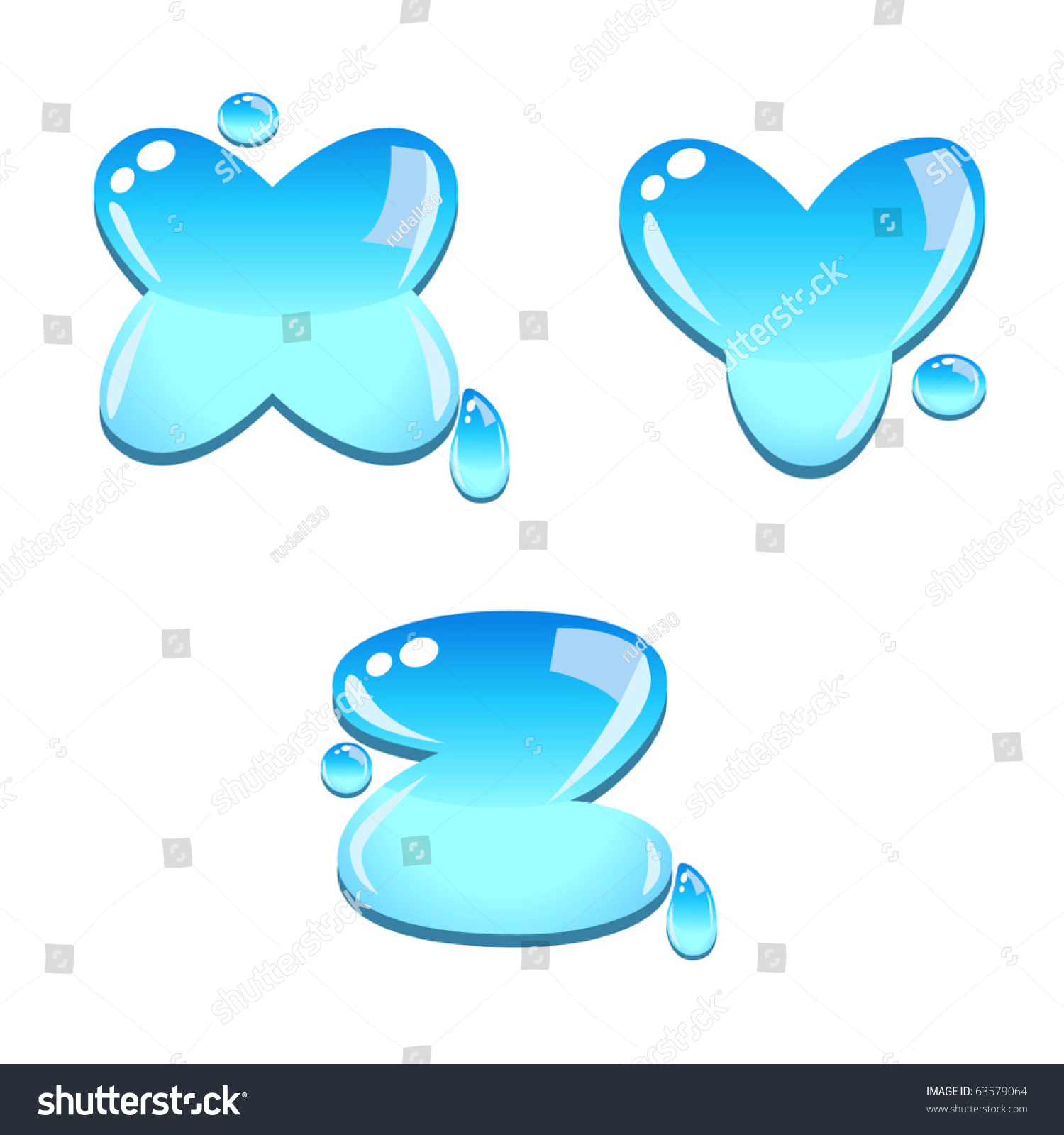 set-water-bead-font-type-letter-stock-vector-royalty-free-63579064-shutterstock