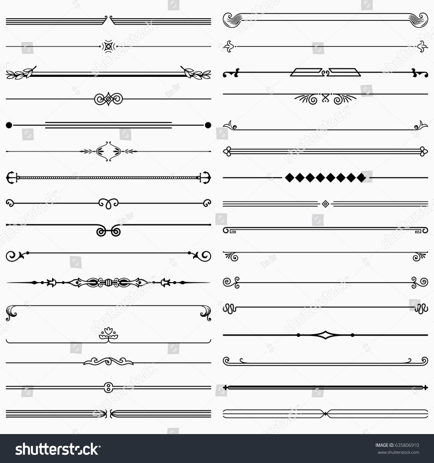 Dividers Big Set 6 Stock Vector (Royalty Free) 635806910 | Shutterstock