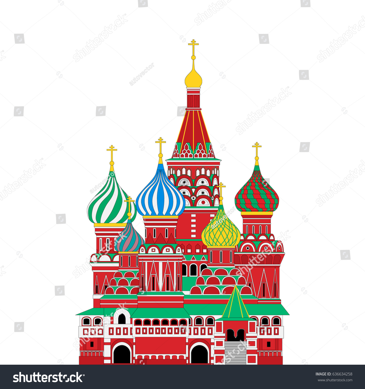 Храм Василия Блаженного в Москве Графика вектор