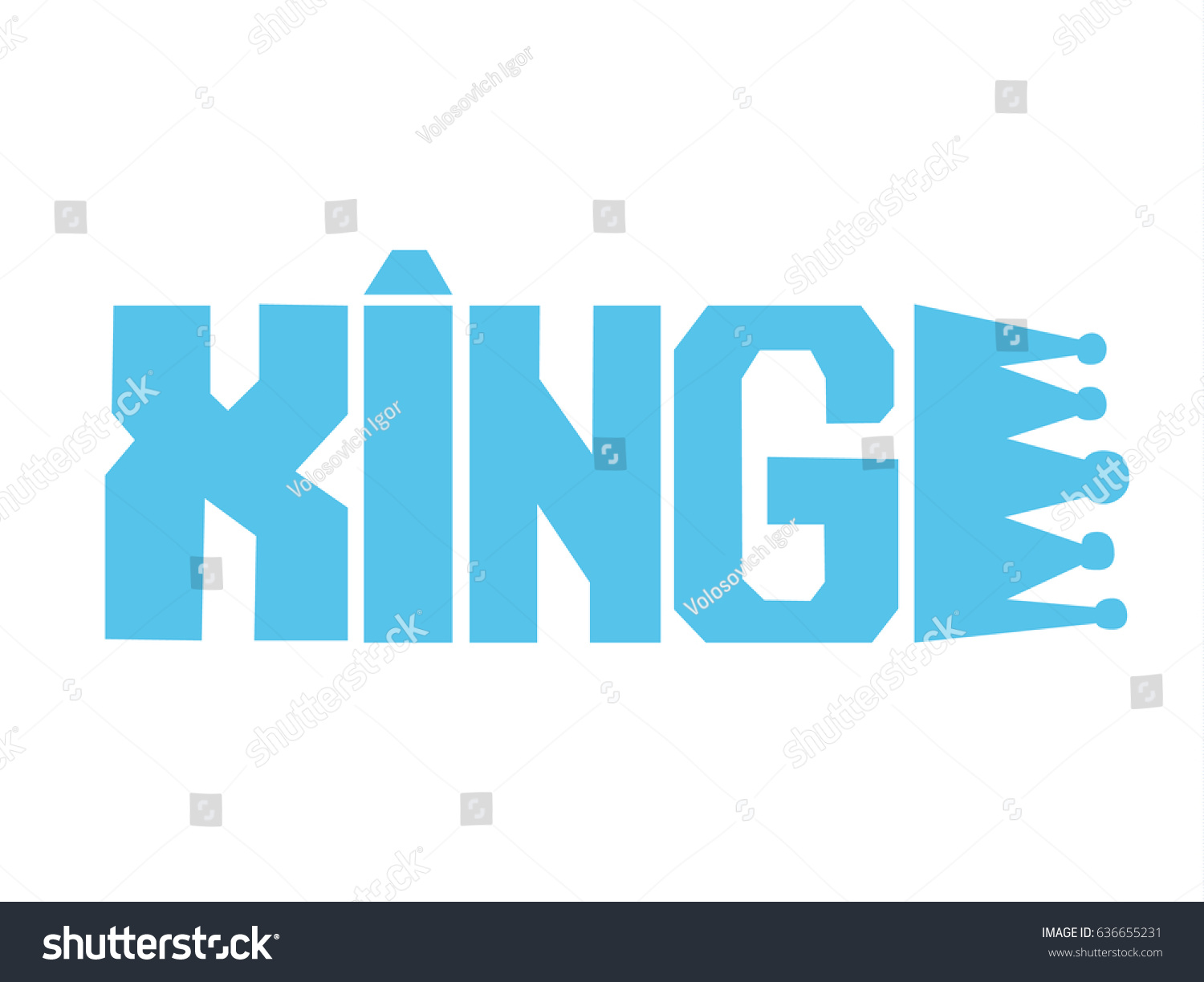 king-word-vector-illustration-isolated-stock-vector-royalty-free