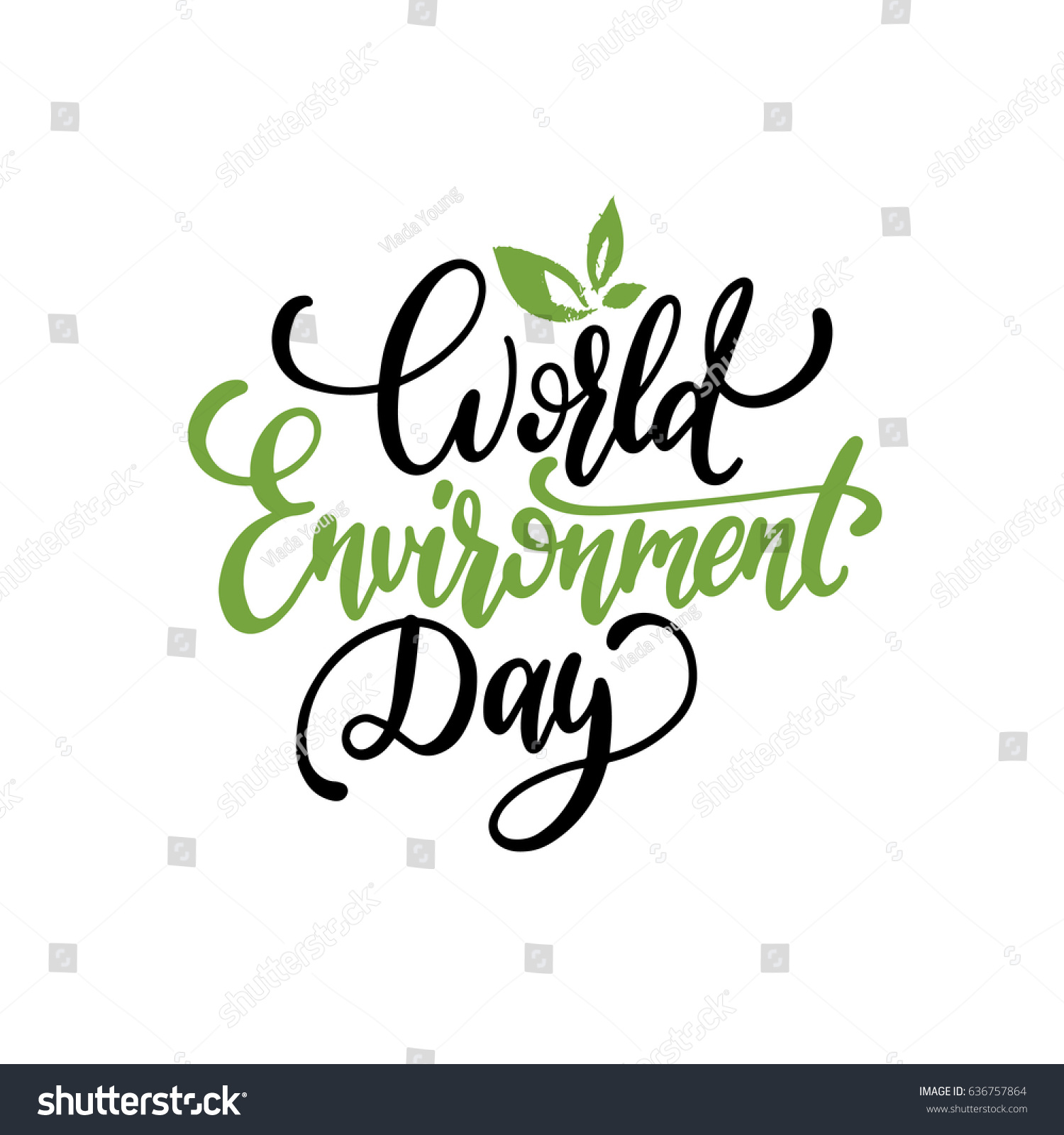 World Environment Day Hand Lettering Cards Stock Vector (Royalty Free ...