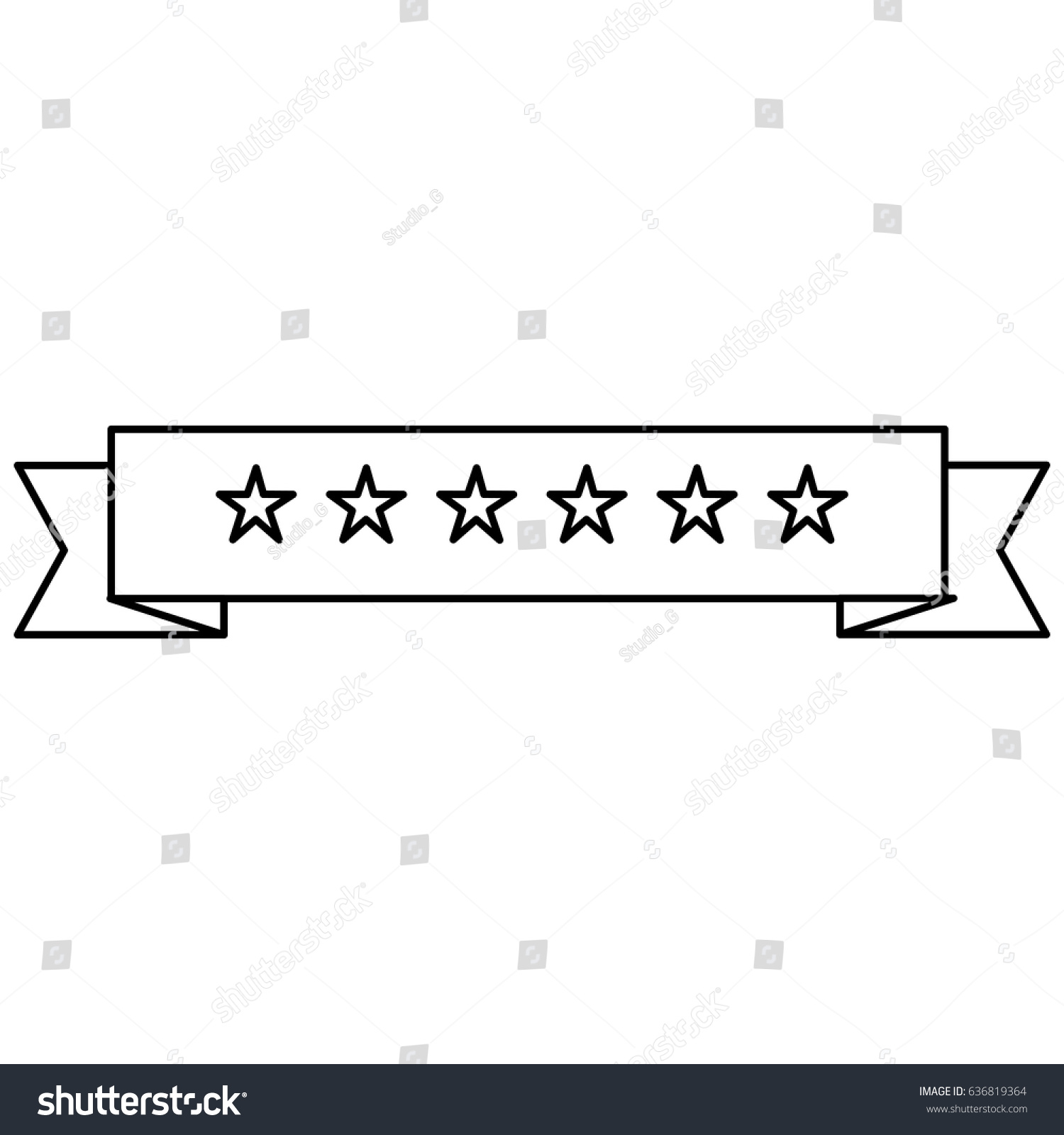 Ribbon Stars Frame Stock Vector (Royalty Free) 636819364 | Shutterstock