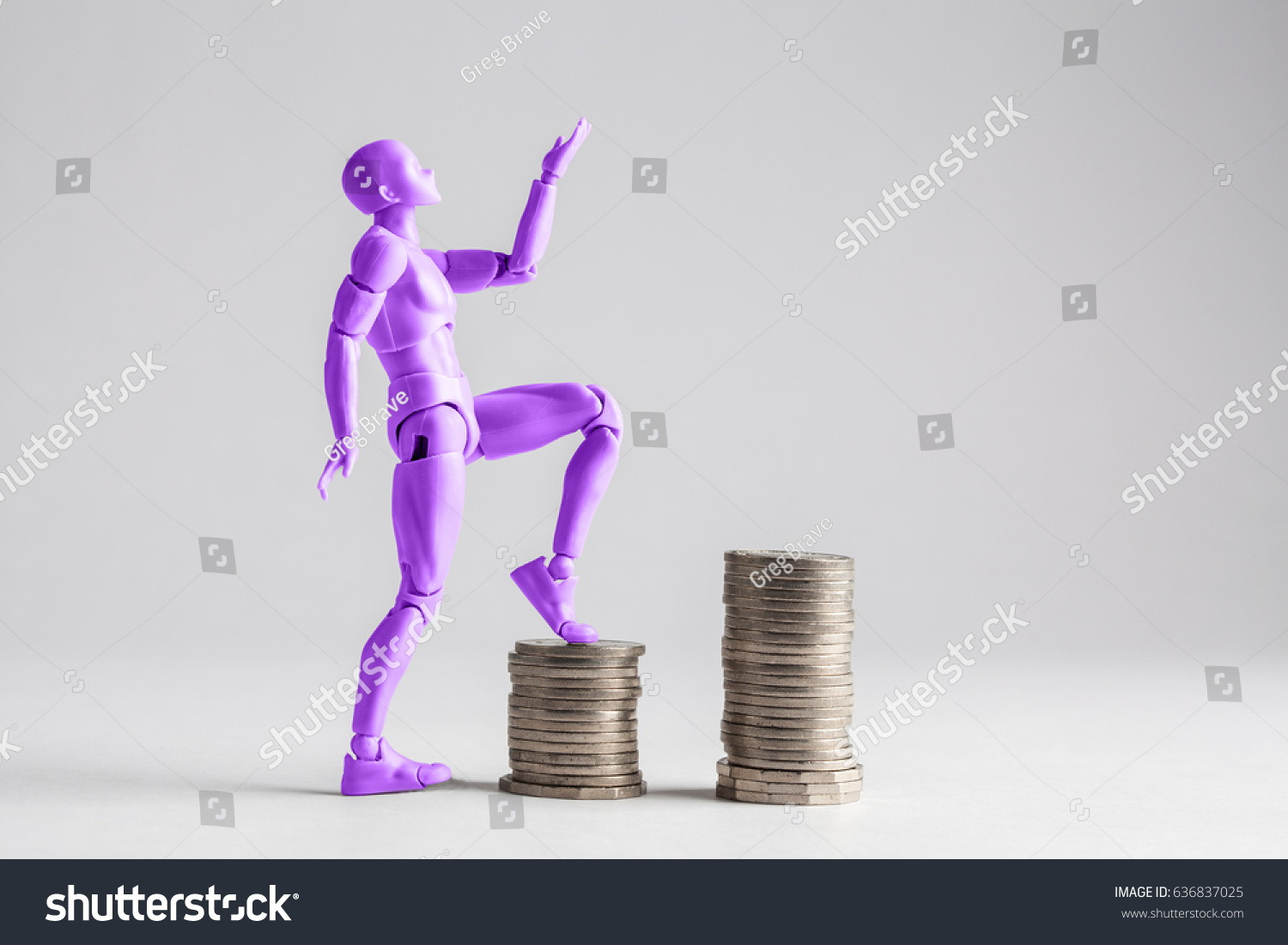 Empowered Women Stepping Income Ladder Concept Stock Photo 636837025 ...
