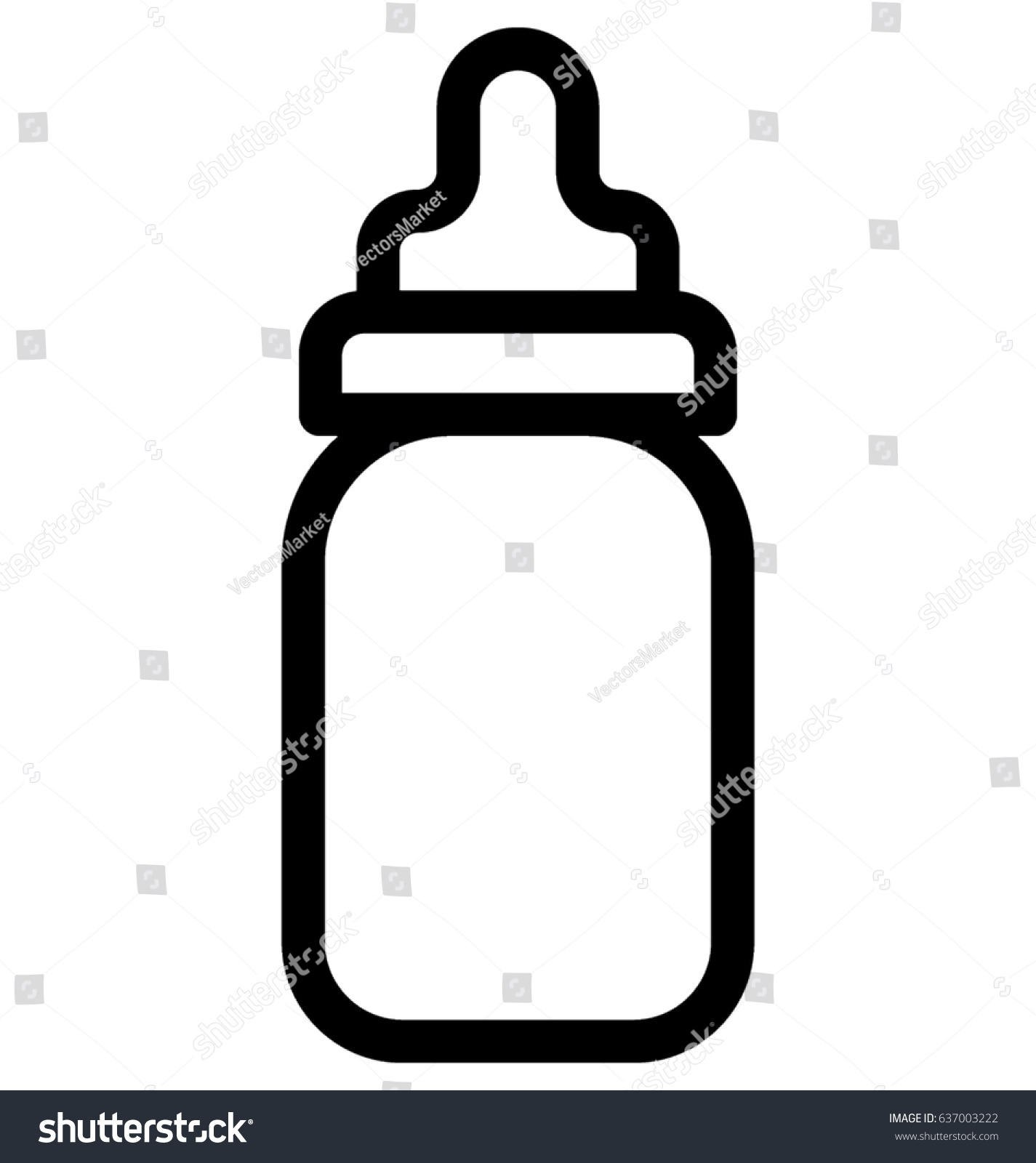 Трафарет бутылочки детской