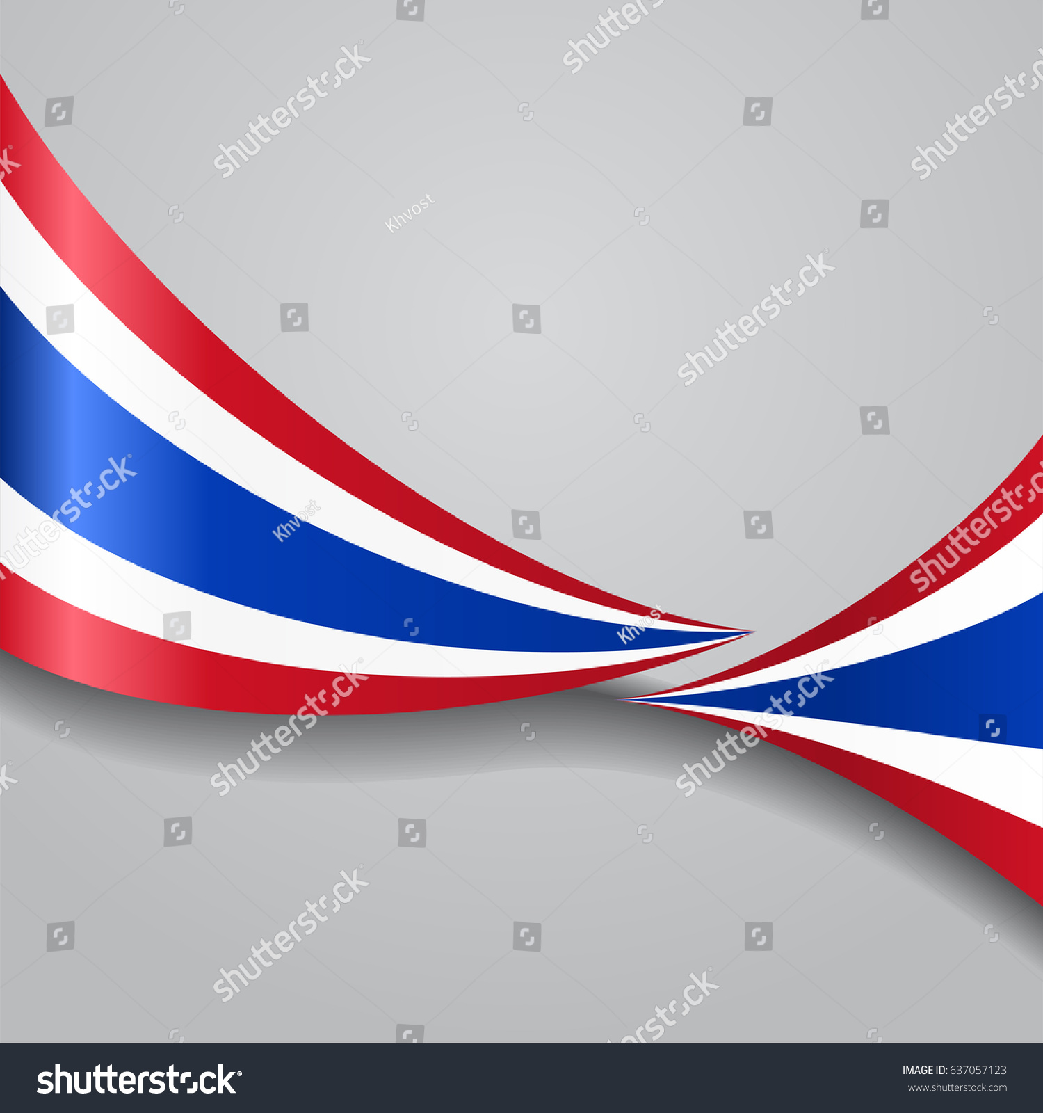 Thai Flag Wavy Abstract Background Vector Stock Vector (Royalty Free ...