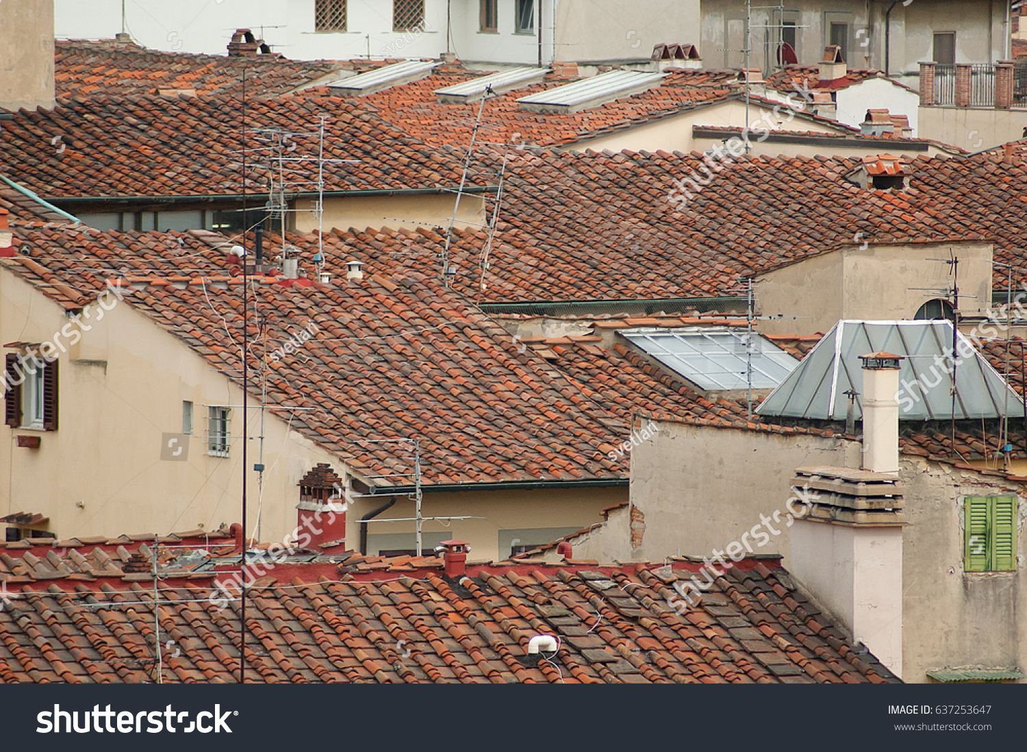 Florence Roofs Old Builds Stock Photo 637253647 | Shutterstock